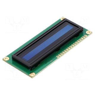 Display: OLED | graphical | 100x8 | Dim: 80x36x10mm | green | PIN: 16