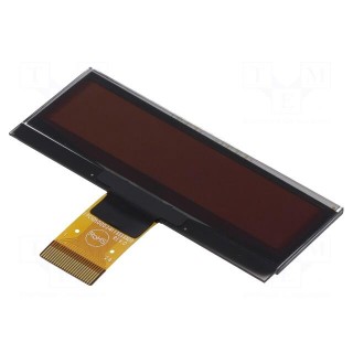 Display: OLED | graphical | 2.22" | 128x32 | Dim: 62x24x2.35mm | yellow