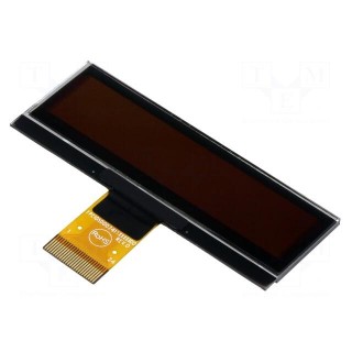 Display: OLED | graphical | 2.2" | 128x32 | Dim: 62x24x2.35mm | yellow