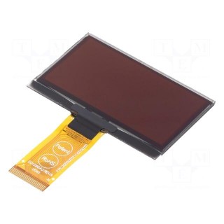 Display: OLED | graphical | 2.4" | 128x64 | Dim: 60.5x37x2.15mm | yellow