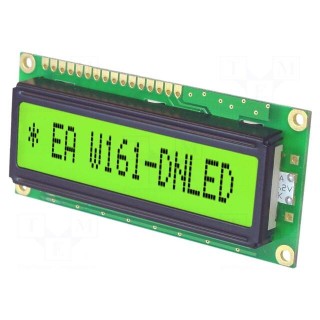 Display: LCD | alphanumeric | 14x1 | 80x36mm | Char: 6.56mm | 5VDC