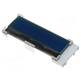 Display: LCD | alphanumeric | COG,STN Negative | 16x2 | blue | LED