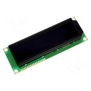 Display: LCD | alphanumeric | FSTN Negative | 16x2 | dark blue | LED