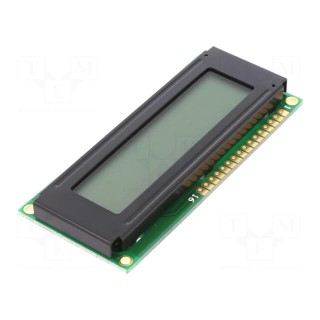 Display: LCD | alphanumeric | FSTN Positive | 16x1 | 80x36x10.5mm | LED