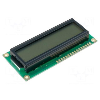 Display: LCD | alphanumeric | FSTN Positive | 16x2 | gray | LED | PIN: 16