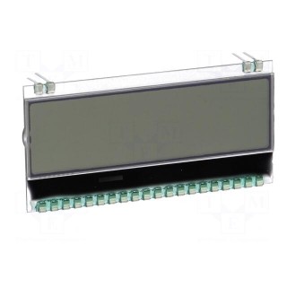 Display: LCD | alphanumeric | FSTN Positive | 8x1 | white | 55x17.5mm