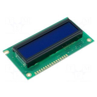 Display: LCD | alphanumeric | STN Negative | 16x2 | blue | 84x44x13.5mm