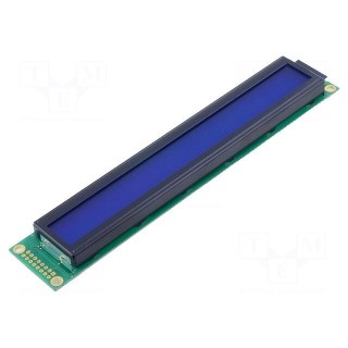 Display: LCD | alphanumeric | STN Negative | 40x2 | blue | LED | PIN: 16