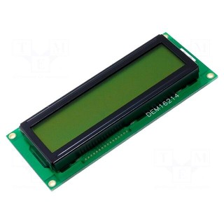 Display: LCD | alphanumeric | STN Positive | 16x2 | 100x42x8.5mm | LED