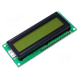 Display: LCD | alphanumeric | STN Positive | 16x2 | 80x36x8mm | LED