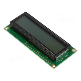 Display: LCD | alphanumeric | STN Positive | 16x2 | gray | 80x36x13.5mm