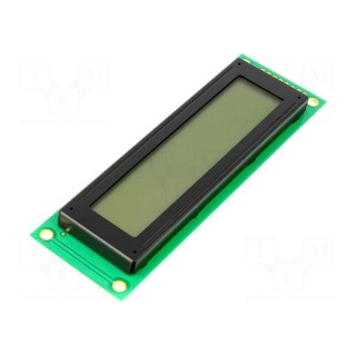 Display: LCD | alphanumeric | STN Positive | 20x2 | 116x37x12mm | LED