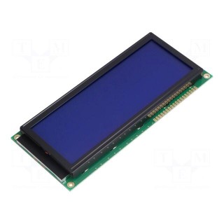 Display: LCD | alphanumeric | STN Positive | 20x4 | blue | LED | PIN: 18