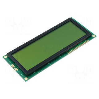 Display: LCD | alphanumeric | STN Positive | 20x4 | yellow-green