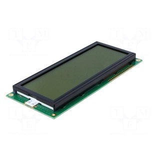 Display: LCD | alphanumeric | STN Positive | 20x4 | yellow-green | LED