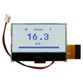 Display: LCD | graphical | 128x64 | COG,STN Positive | gray | LED | 3VDC