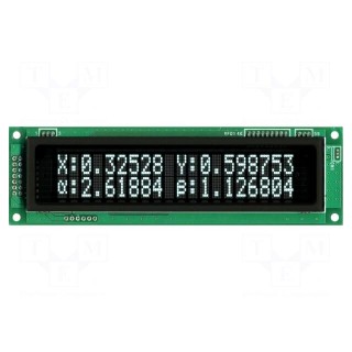 Display: VFD | alphanumeric | 20x2 | Char: 9.2mm | 350cd/m2 | PIN: 20