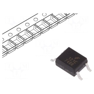 Optocoupler | SMD | Ch: 1 | OUT: transistor | CTR@If: 100-200%@5mA | 80V
