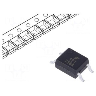 Optocoupler | SMD | Ch: 1 | OUT: transistor | CTR@If: 100-300%@5mA | 80V
