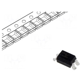 Optocoupler | SMD | Ch: 1 | OUT: transistor | Uinsul: 5kV | Uce: 70V | SMD4