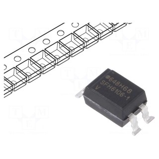 Optocoupler | SMD | Ch: 1 | OUT: transistor | Uinsul: 5.3kV | Uce: 55V