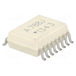 Optocoupler | SMD | Ch: 1 | OUT: isolation amplifier | SO16 | 25kV/μs