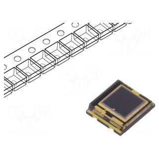 PIN photodiode | 940nm | 350-1100nm | 130° | Mounting: SMD | Lens: blue
