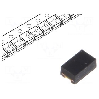 PIN photodiode | SMD | 950nm | 750÷1050nm | 120° | flat | black
