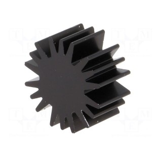 Heatsink | LED | Ø: 20mm | H: 10mm | Colour: black