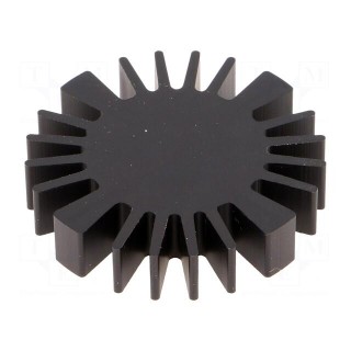 Heatsink | LED | Ø: 50mm | H: 10mm | 2.3K/W | Colour: black