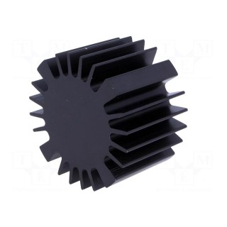 Heatsink | LED | Ø: 60mm | H: 37.5mm | Colour: black