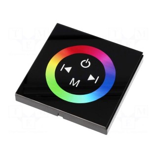 LED controller | Ch: 3 | TM-BOX | 12A | 86x86x36mm | black