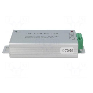 LED controller | RGB lighting control | Ch: 3 | 12A | silver | -20÷40°C