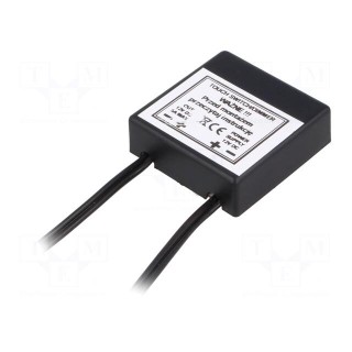 Touch switch | 44x44x14mm | Colour: black | IP40 | Leads: lead x2