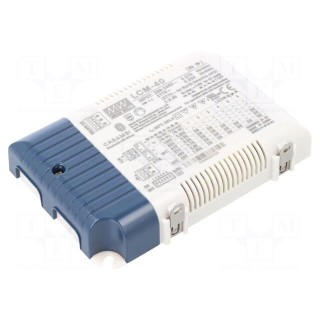 Power supply: switched-mode | LED | 60W | 2÷90VDC | 500÷1400mA | IP20