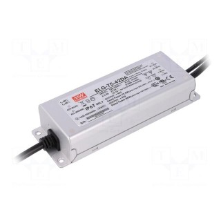 Power supply: switched-mode | Communication: DALI | LED | 75W | 42VDC