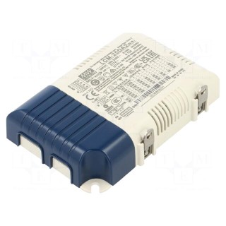 Power supply: switched-mode | LED | 25W | 6÷54VDC | 350÷1050mA | IP20