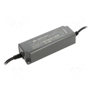 Power supply: switched-mode | for LED strips | 60W | 12VDC | 5A | IP67
