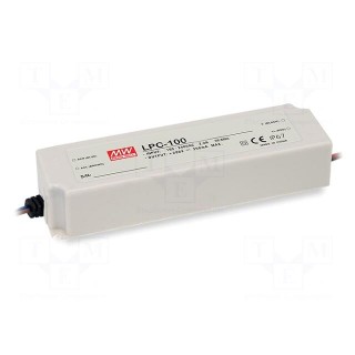 Power supply: switched-mode | LED | 100.1W | 72÷143VDC | 700mA | IP67