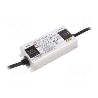 Power supply: switched-mode | LED | 100W | 71÷142VDC | 0.35÷1.05A