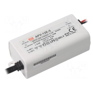 Power supply: switched-mode | LED | 10W | 5VDC | 2A | 180÷264VAC | IP42