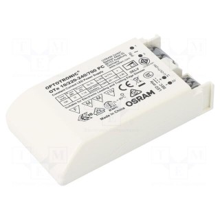 Power supply: switched-mode | LED | 10W | 7÷14VDC | 700mA | 198÷264VAC