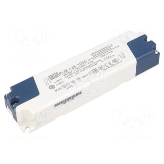 Power supply: switched-mode | LED | 12.6W | 7÷12VDC | 1050mA | IP30