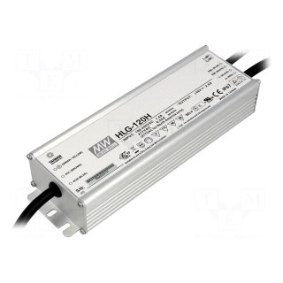 Power supply: switched-mode | LED | 120W | 20VDC | 6A | 90÷305VAC | IP67