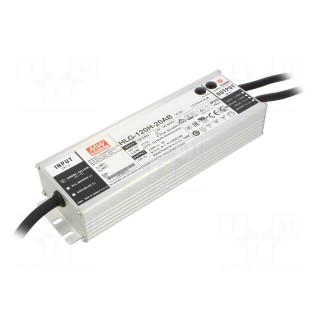 Power supply: switched-mode | LED | 120W | 20VDC | 3÷6A | 90÷305VAC