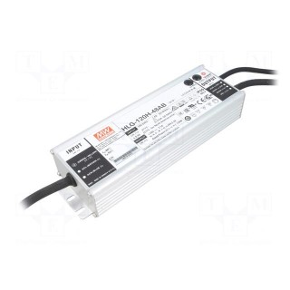 Power supply: switched-mode | LED | 120W | 48VDC | 43÷53VDC | 1.2÷2.5A