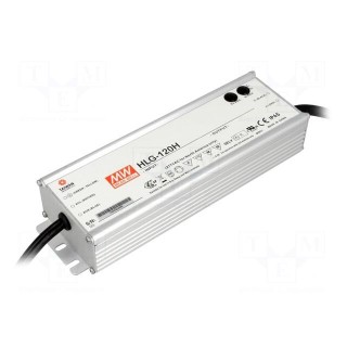 Power supply: switched-mode | LED | 122W | 42VDC | 1.4÷2.9A | 90÷305VAC