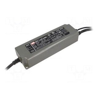 Power supply: switched-mode | LED | 124.2W | 32.4÷54VDC | 2.3A | IP67