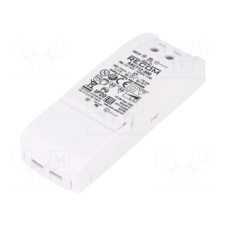 Power supply: switched-mode | LED | 12W | 12÷24VDC | 500mA | 198÷264VAC