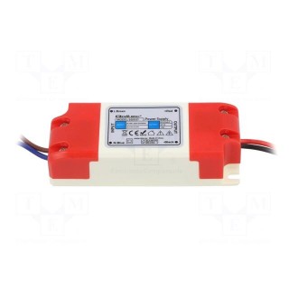 Power supply: switched-mode | LED | 12W | 12VDC | 1A | 100÷240VAC | IP20
